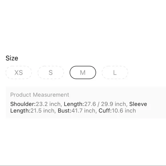 Flap Pocket Drop Shoulder Overcoat Grey Size M - Picture 6 of 6